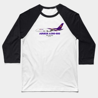 Airbus A380-800 - Thai Airways Baseball T-Shirt